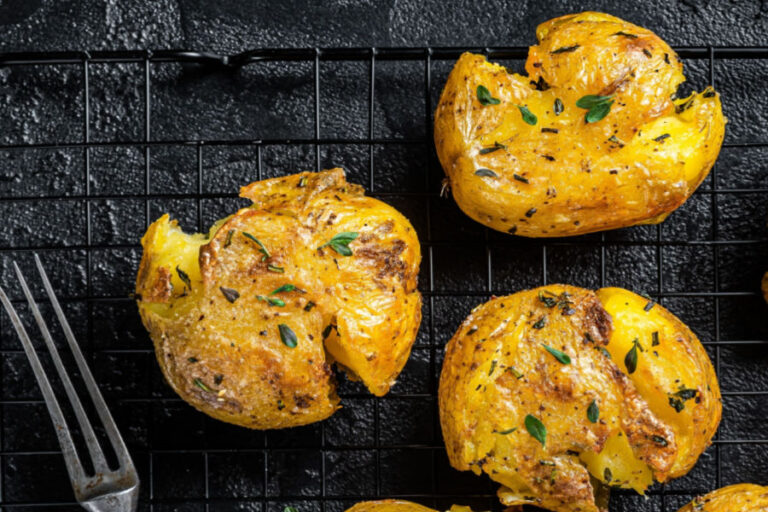 garlic smashed potatoes