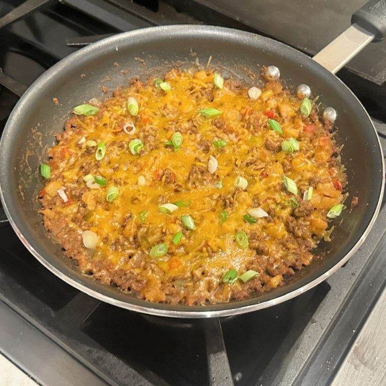 Tex Mex ground beef & potatoes