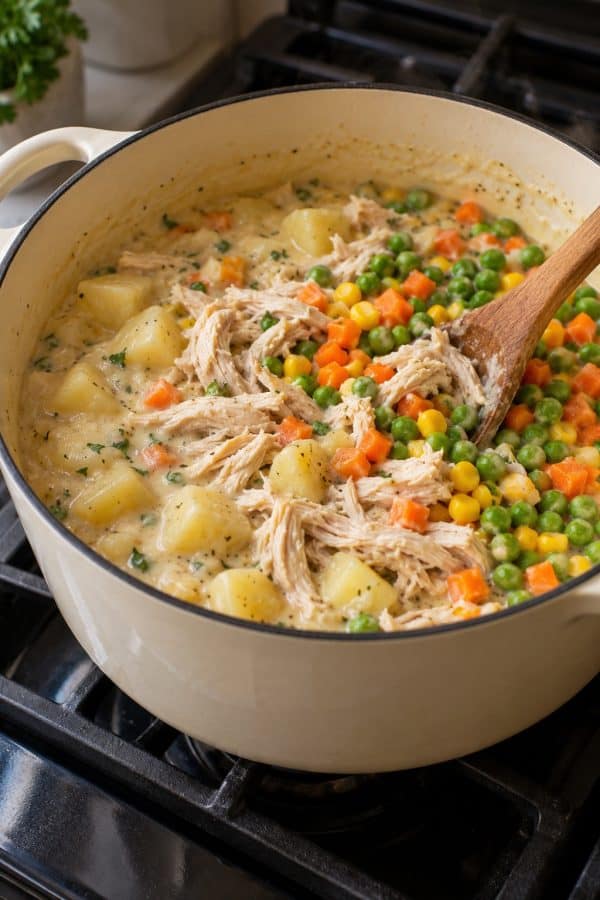 vegetables in pot