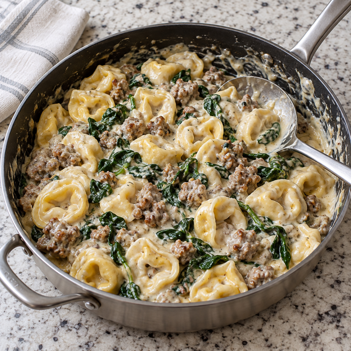 creamy sausage tortellini
