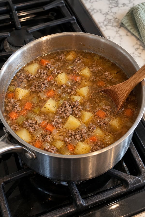 soup cooking on stove