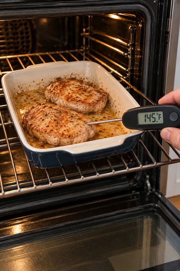 pork chop temperature