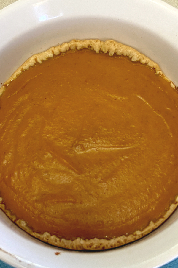 baked pumpkin pie 