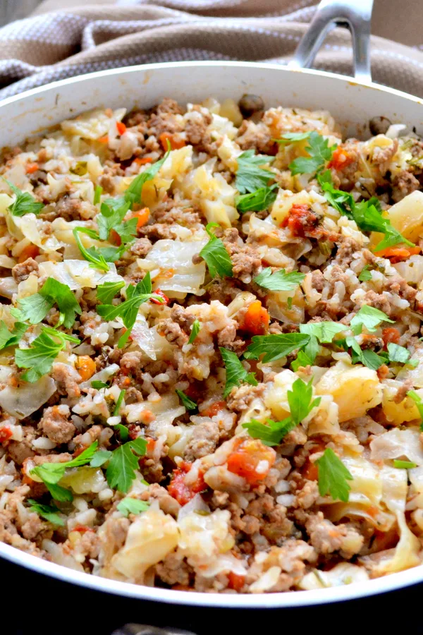 cabbage roll in bowl