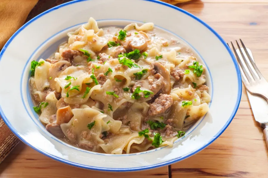 featured beef stroganoff