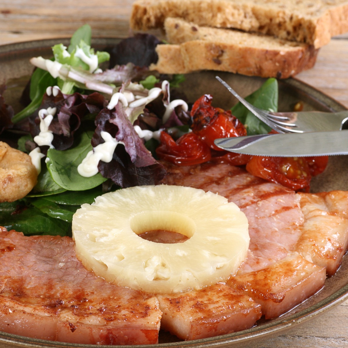 honey glaze ham steak