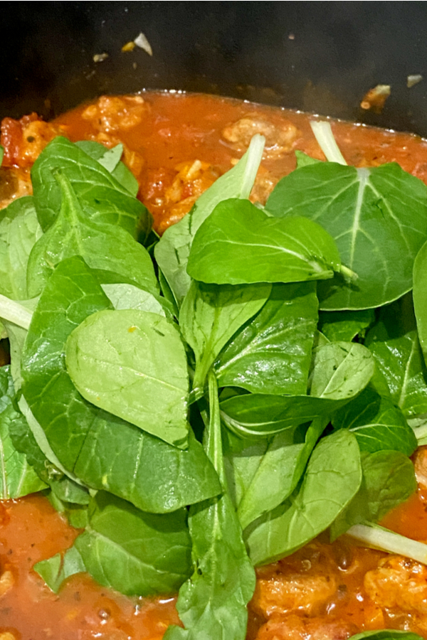 spinach in marinara sauce