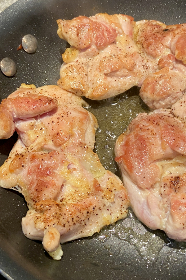 browning chicken thighs 