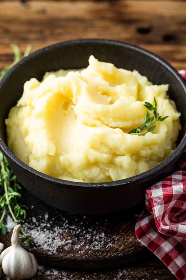 bowl of mashed potatoes for two
