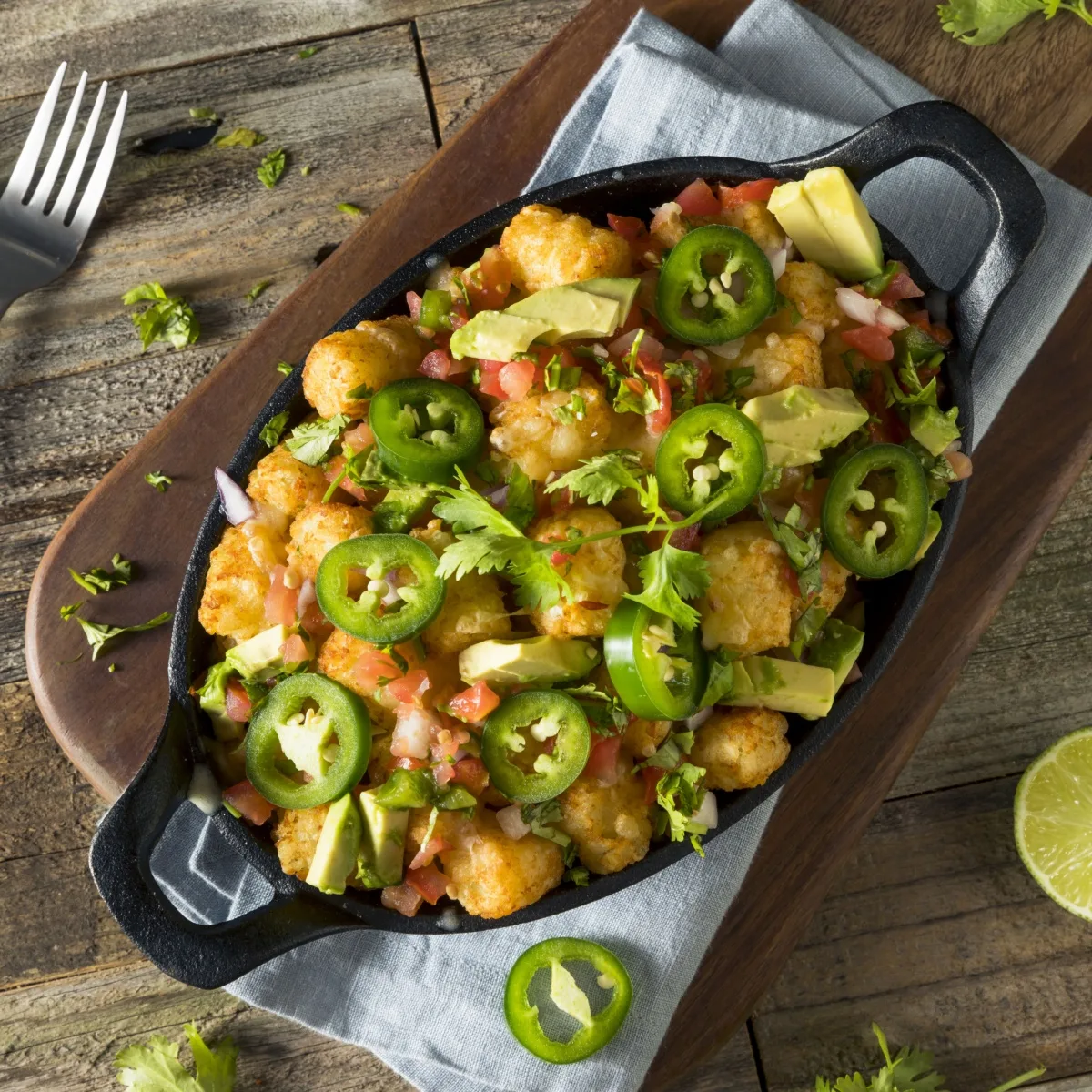 loaded totchos tater tot nachos