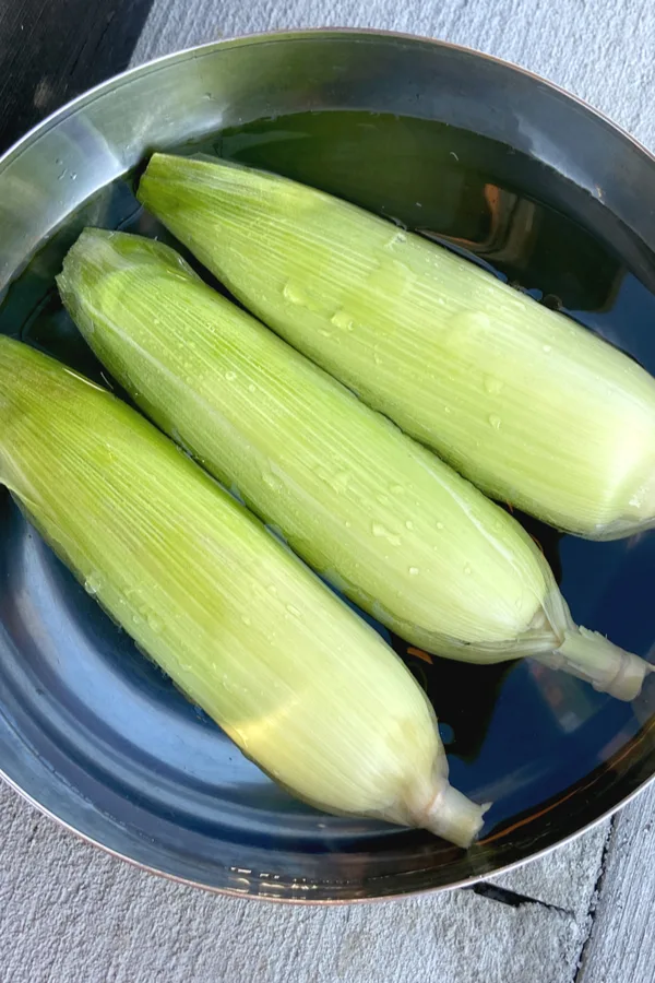 sweet corn in water