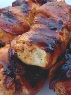 bacon wrapped barbecue chicken