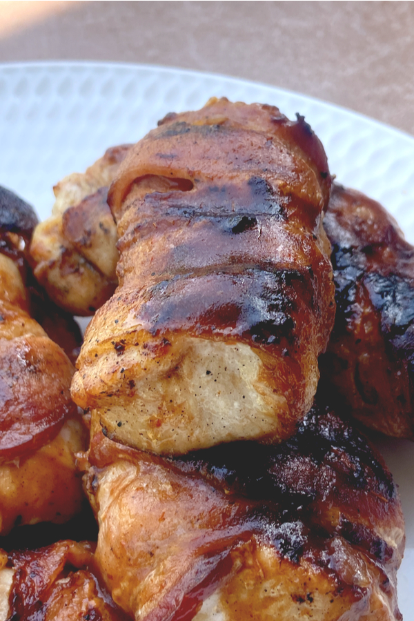 bacon wrapped barbecue chicken