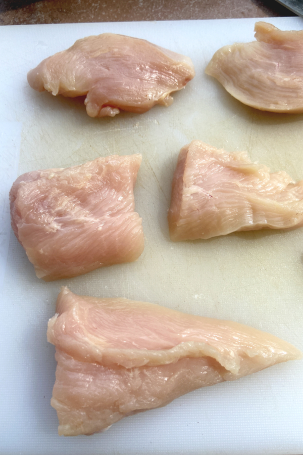 chicken breast cut in chunks
