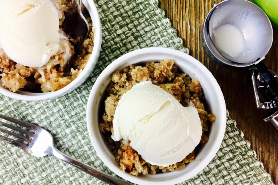 Apple Crisp with Fresh Apples - Dessert for Two