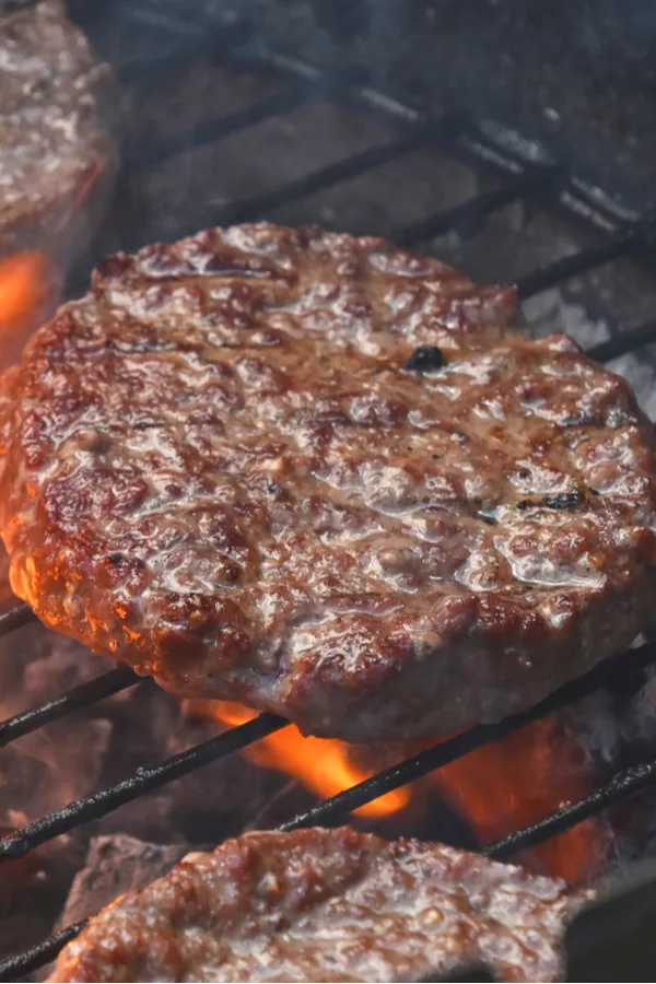 hamburger on grill