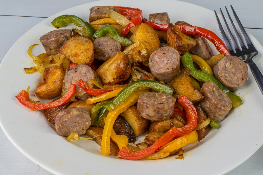 Skillet Sausage and Potatoes Recipe A Quick and Easy 30 Minute Meal!