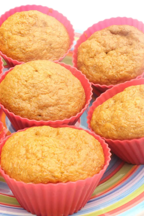 muffins in silicone muffin liners