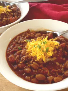 chili recipe for two in two bowls