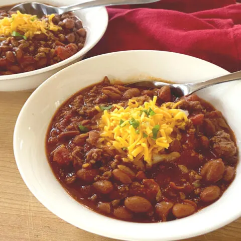 chili recipe for two in two bowls