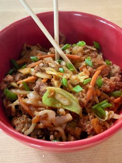 egg roll in bowl
