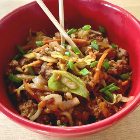 egg roll in a bowl