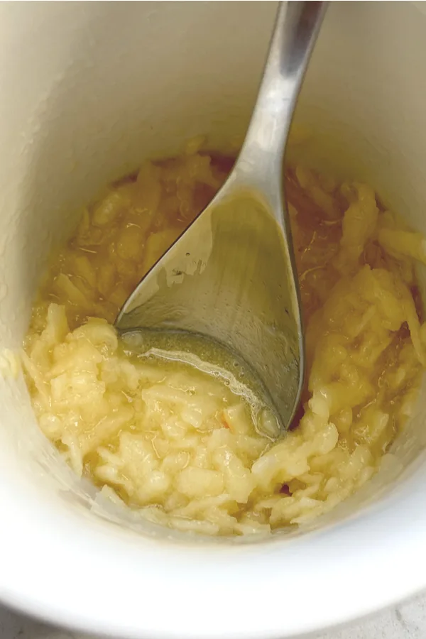 butter and grated apple 