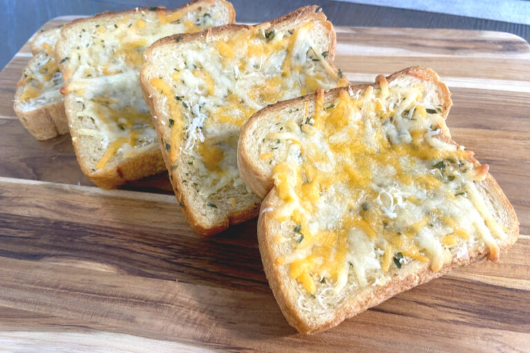 Four Cheese Garlic Bread Recipe Made With Texas Toast