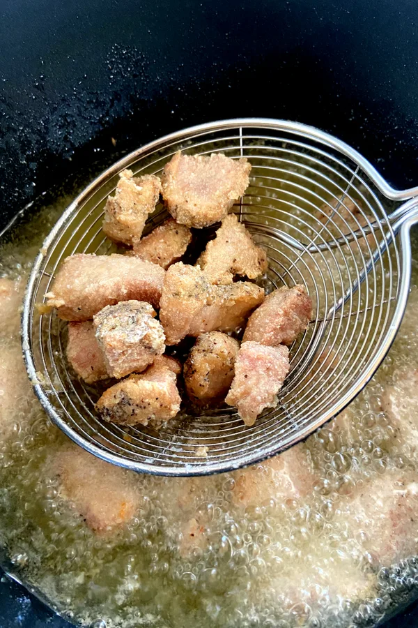 frying pork tenderloin meat in oil for this recpe