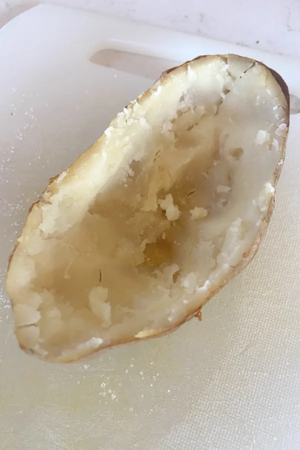 hollow shell of potato