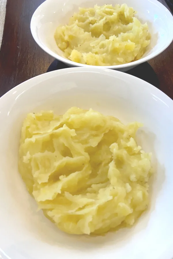 two mashed potato bowls