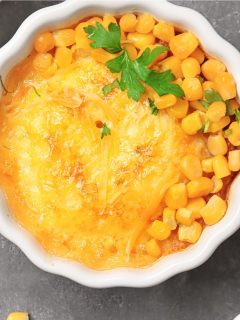 Jiffy corn casserole for two