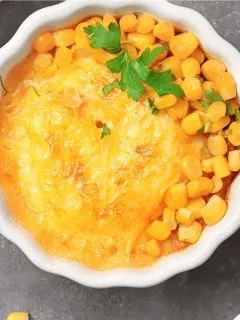 Jiffy corn casserole for two