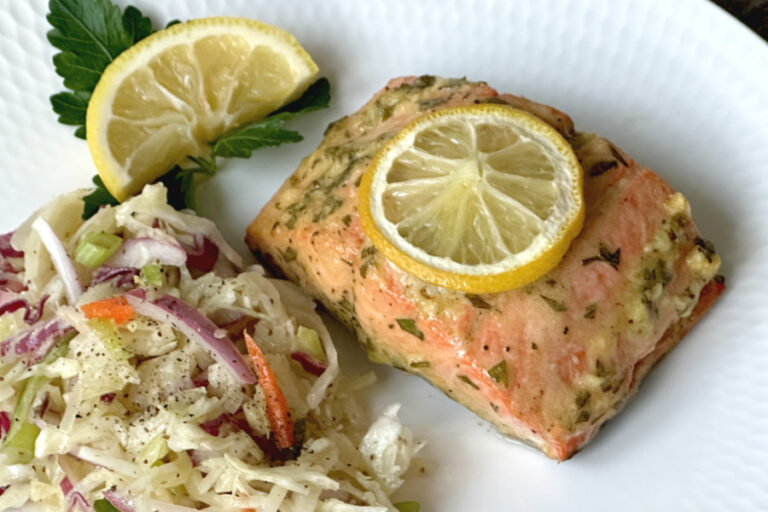 honey mustard salmon dinner