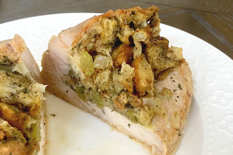 Stuffed Turkey Breast Tenderloin Thanksgiving Dinner For Two!