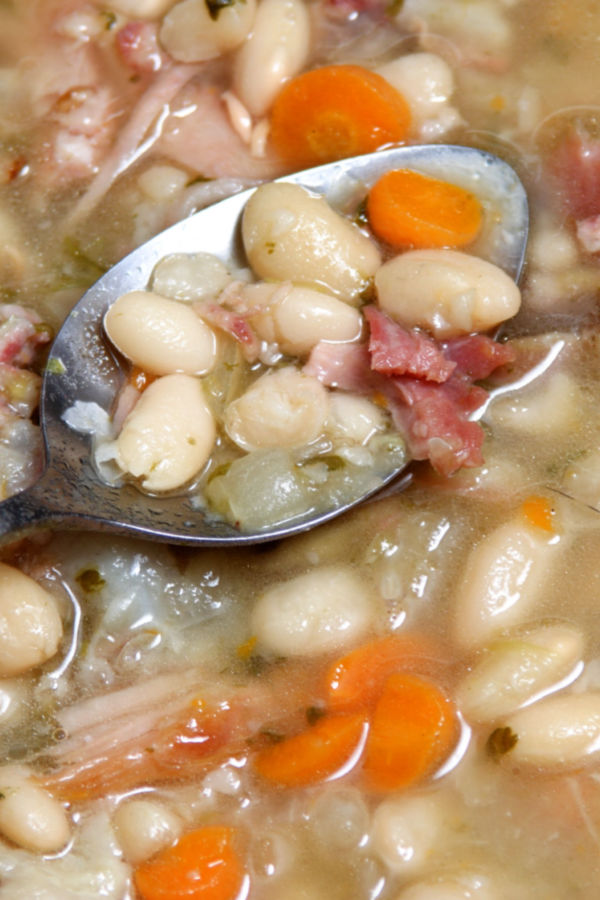 cooked ham and bean soup 