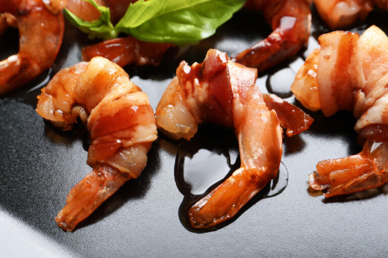 baked bacon wrapped shrimp