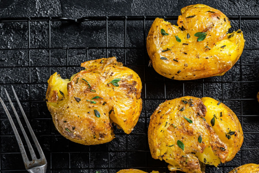 Garlic Smashed Potatoes A Tasty Side Dish or Appetizer Recipe