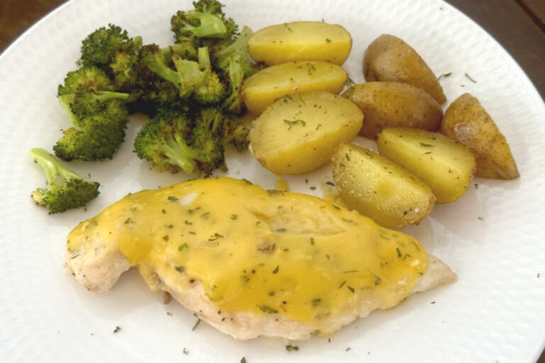 sheet pan chicken breast dinner