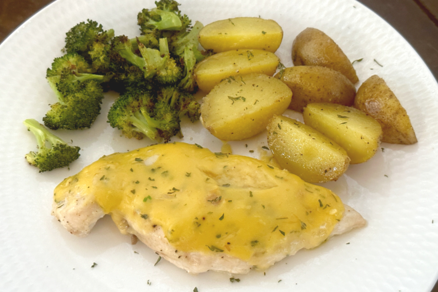 Sheet Pan Chicken Breast & Vegetables Dinner For Two