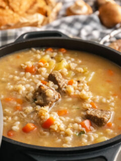 beef and barley soup for two