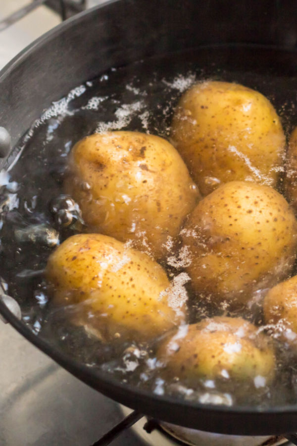 boiling Yukon gold potatoes 