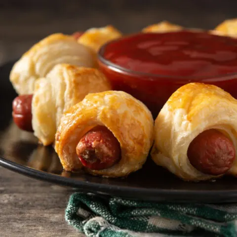 Puff pastry pigs in a blanket