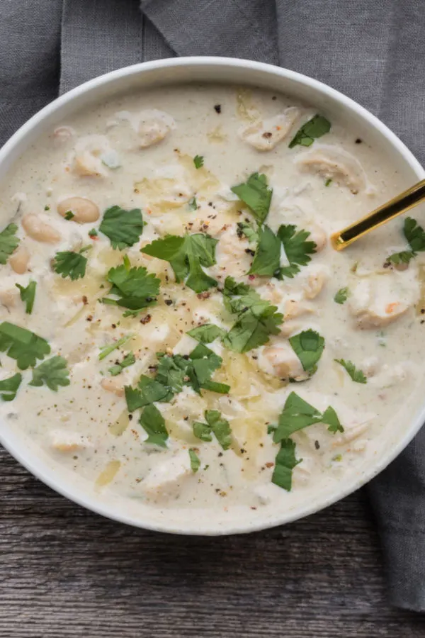 white chicken chili for two