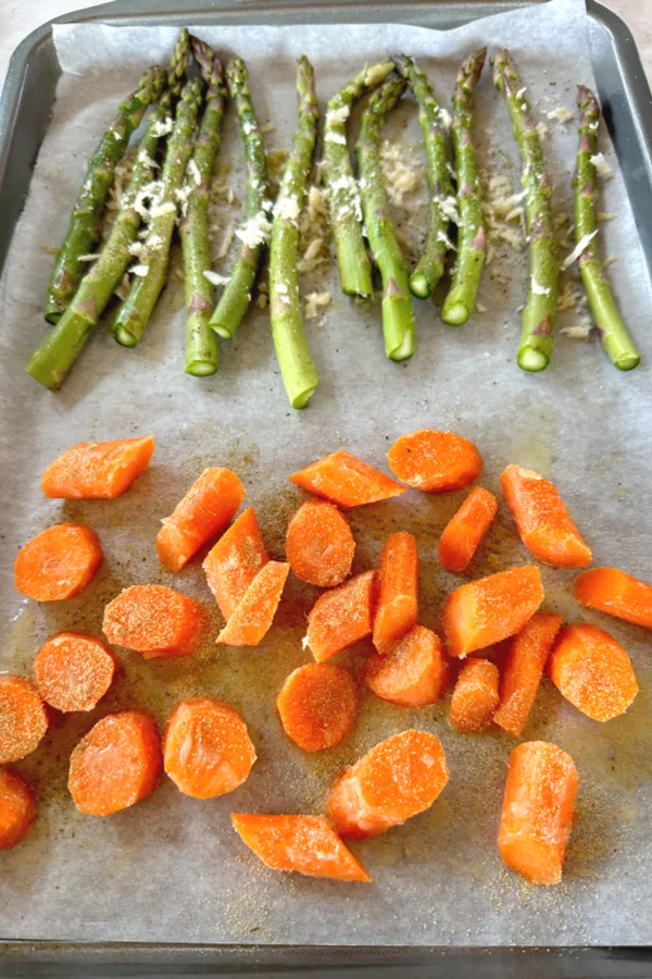 carrots and asparagus 