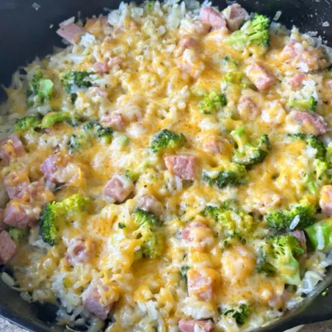 skillet ham and rice casserole