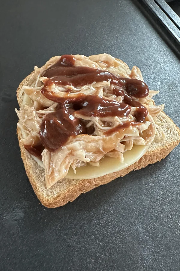 barbecue sauce on sandwich