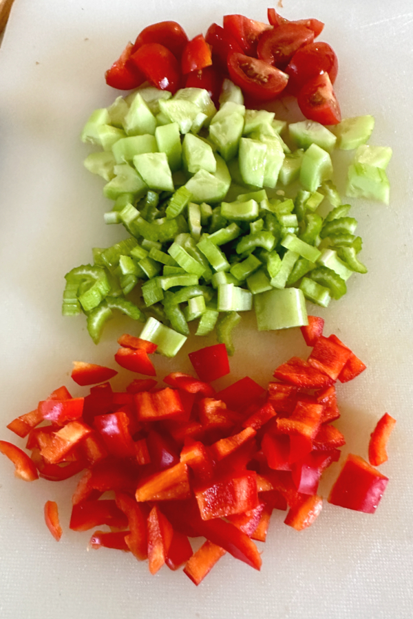 chopped vegetables