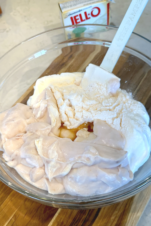 pudding mix and strawberry yogurt 