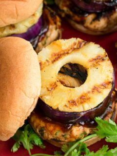 ground turkey Hawaiian burger